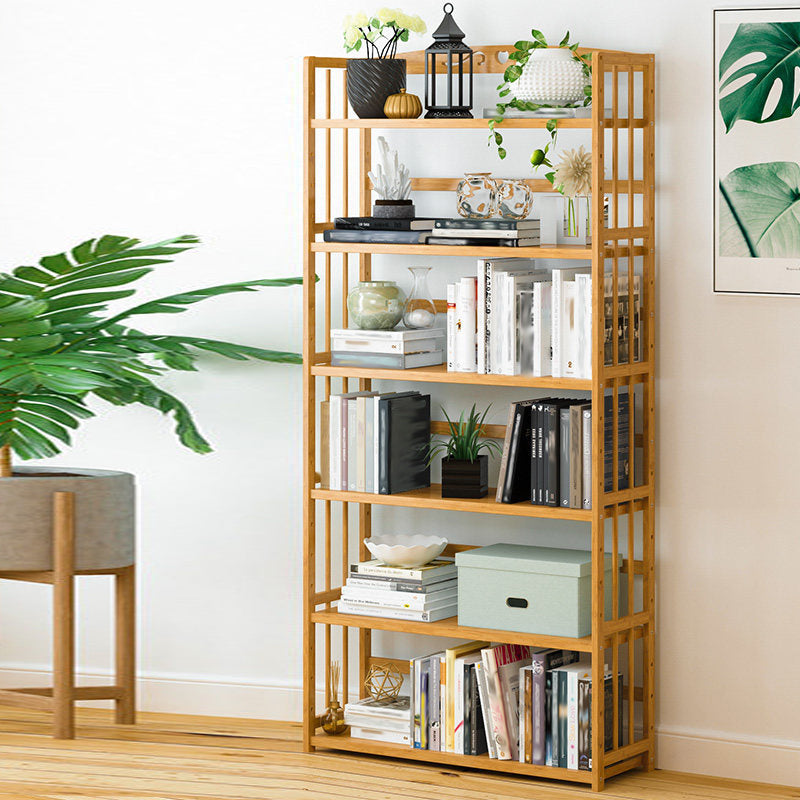 Modern Open Back Standard Bookshelf Engineered Wood Bookcase for Study Room