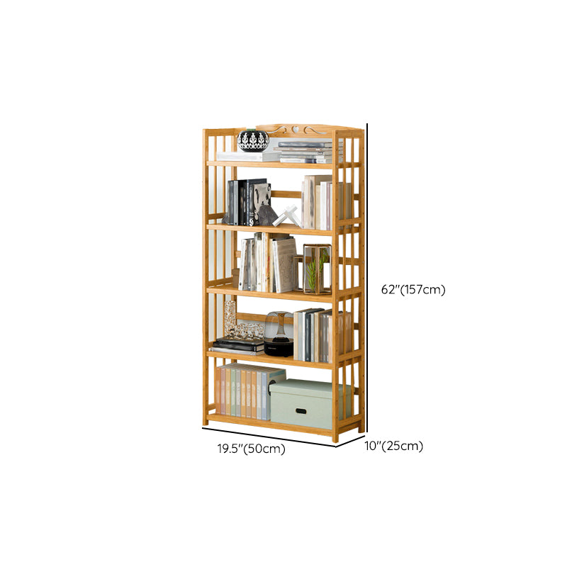 Modern Open Back Standard Bookshelf Engineered Wood Bookcase for Study Room