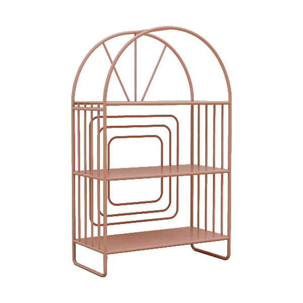 Scandinavian Metal Standard Bookshelf Open Back Bookcase with Shelves