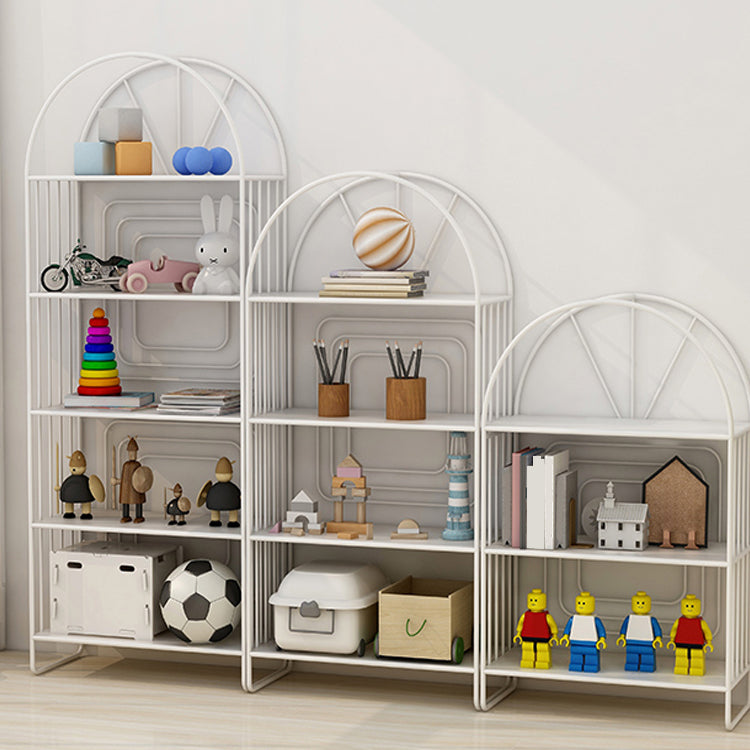 Scandinavian Metal Standard Bookshelf Open Back Bookcase with Shelves