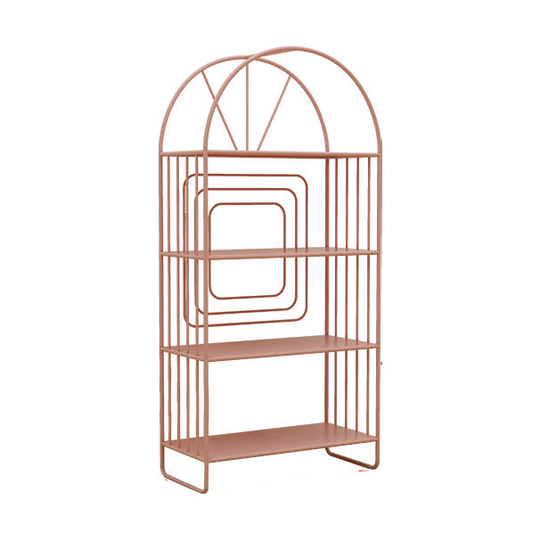 Scandinavian Metal Standard Bookshelf Open Back Bookcase with Shelves