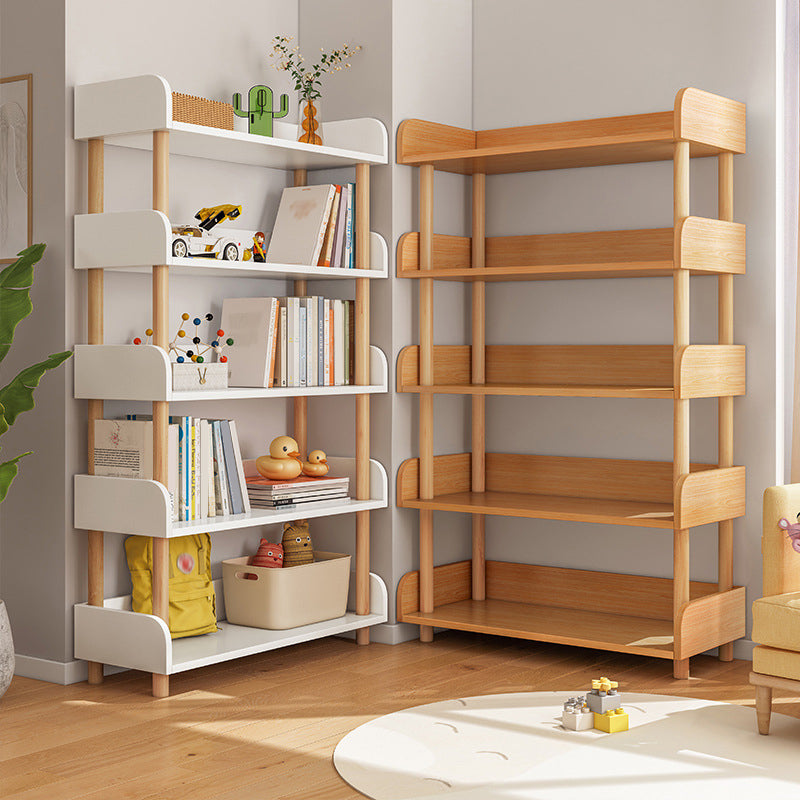 Open Back Standard Bookshelf Engineered Wood Bookcase for Study Room