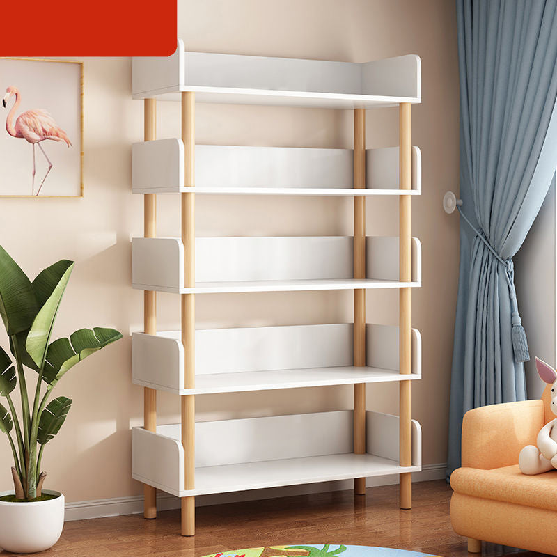 Open Back Standard Bookshelf Engineered Wood Bookcase for Study Room