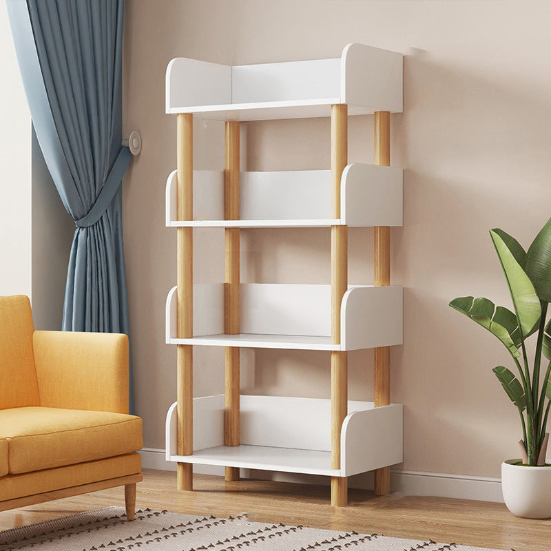 Open Back Standard Bookshelf Engineered Wood Bookcase for Study Room