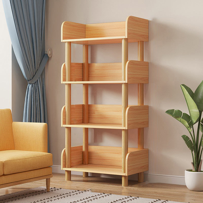 Open Back Standard Bookshelf Engineered Wood Bookcase for Study Room