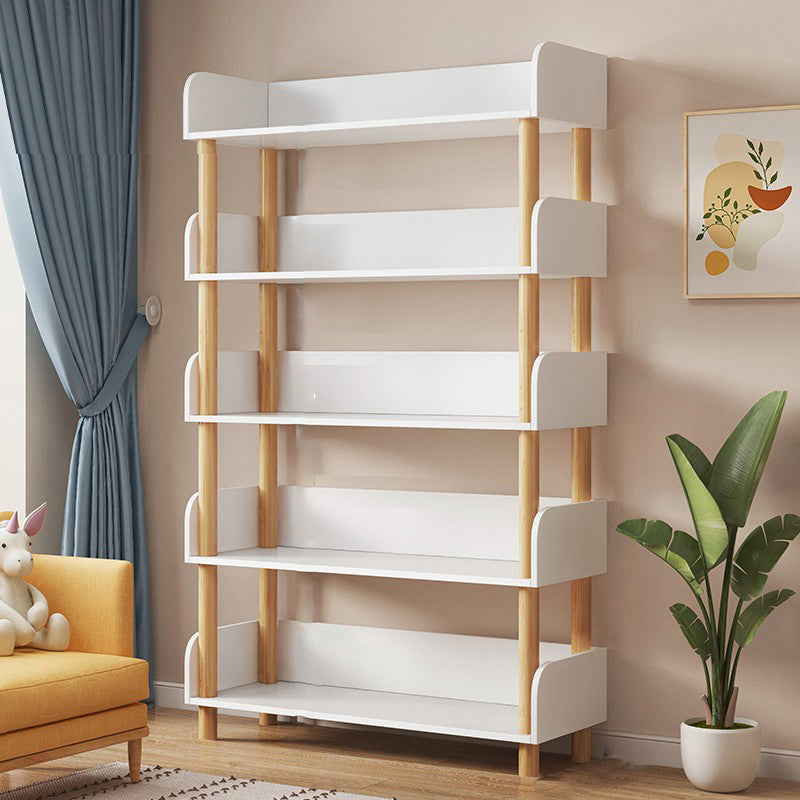 Open Back Standard Bookshelf Engineered Wood Bookcase for Study Room