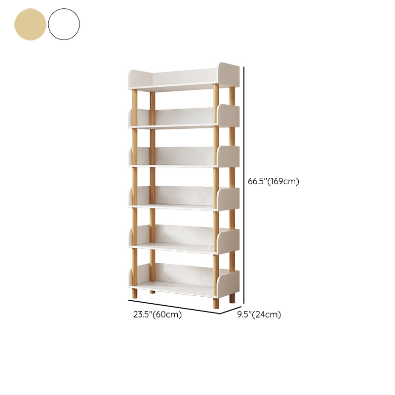 Open Back Standard Bookshelf Engineered Wood Bookcase for Study Room