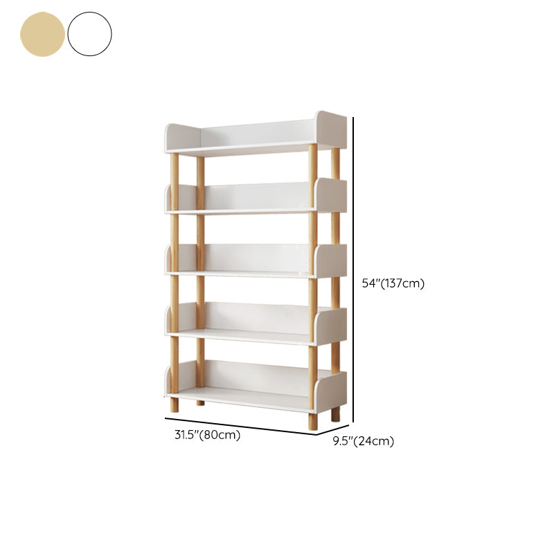 Open Back Standard Bookshelf Engineered Wood Bookcase for Study Room