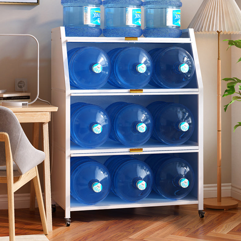 Standard Bookcase Metal Glam Closed Back Bookshelf with Shelves