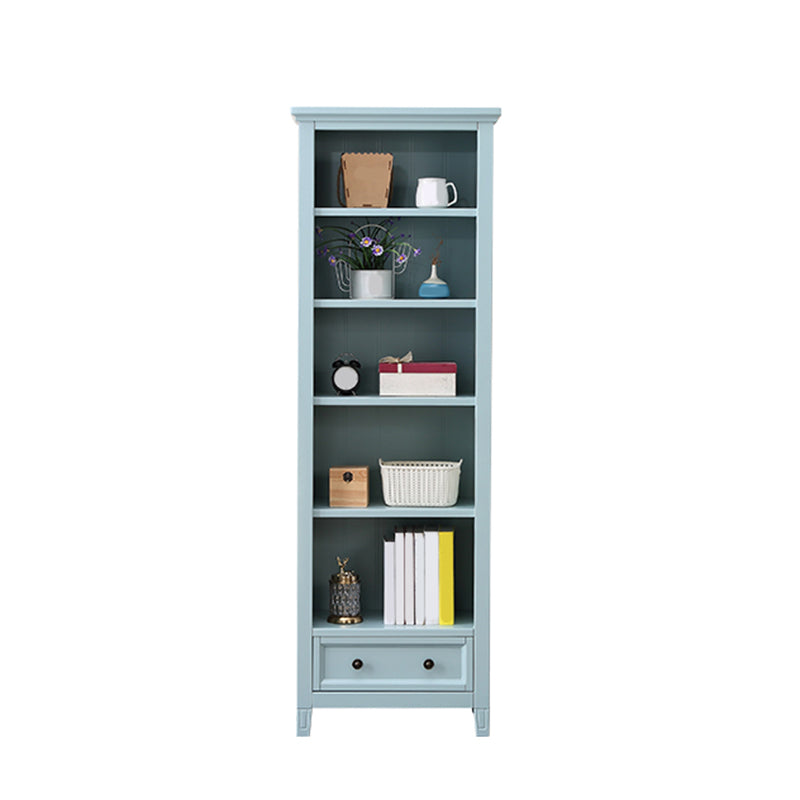 Modern Closed Back Standard Bookshelf Wooden Bookcase with Shelves for Study Room