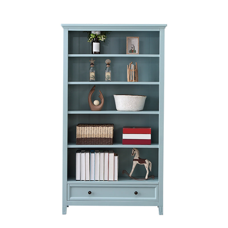 Modern Closed Back Standard Bookshelf Wooden Bookcase with Shelves for Study Room