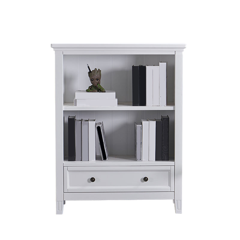 Modern Closed Back Standard Bookshelf Wooden Bookcase with Shelves for Study Room