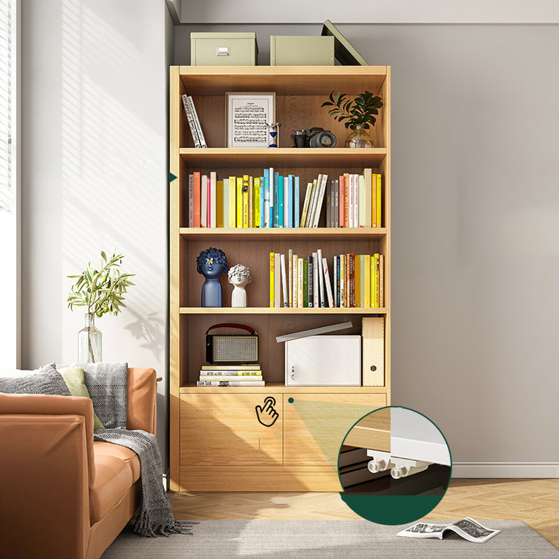 Closed Back Standard Bookcase Scandinavian Engineered Wood Bookshelf