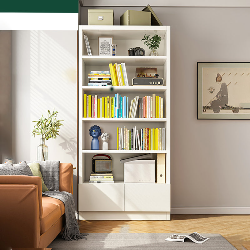 Closed Back Standard Bookcase Scandinavian Engineered Wood Bookshelf