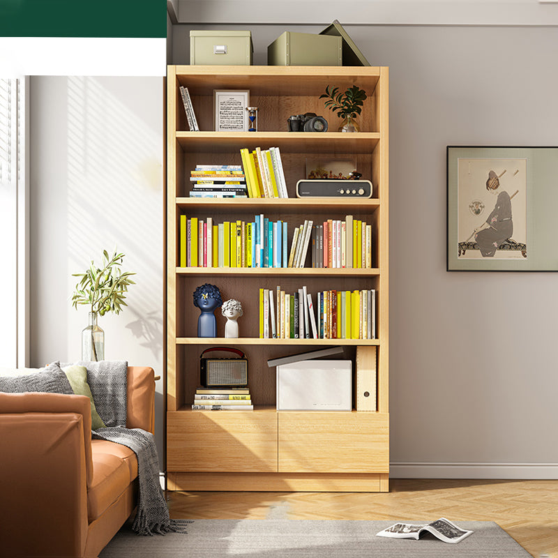 Closed Back Standard Bookcase Scandinavian Engineered Wood Bookshelf