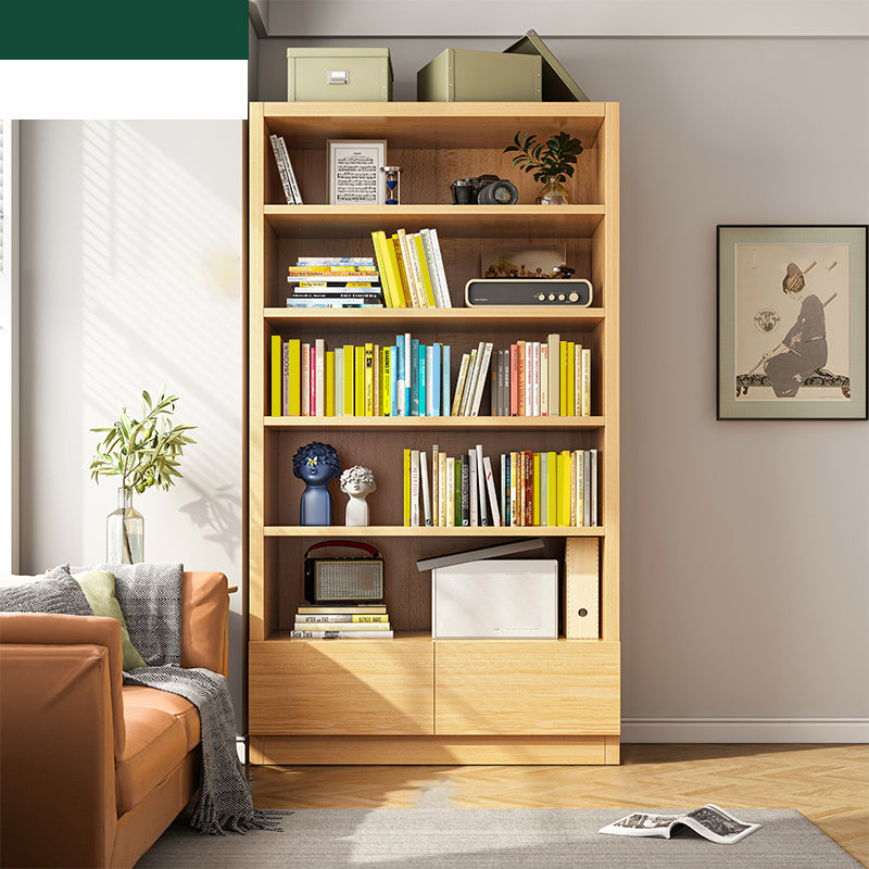 Closed Back Standard Bookcase Scandinavian Engineered Wood Bookshelf