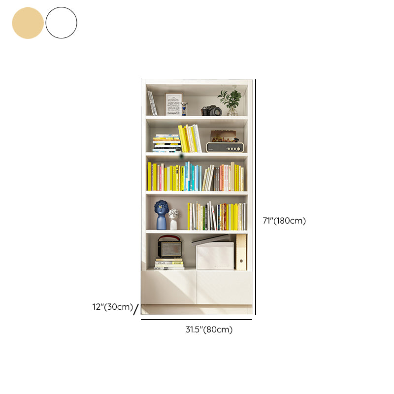 Closed Back Standard Bookcase Scandinavian Engineered Wood Bookshelf