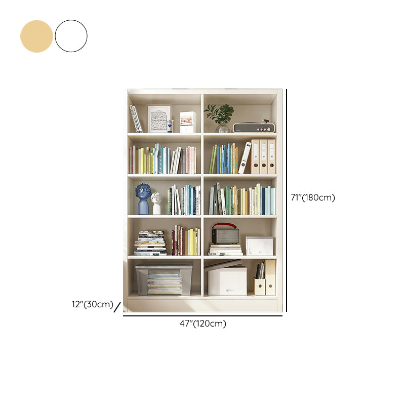 Closed Back Standard Bookcase Scandinavian Engineered Wood Bookshelf