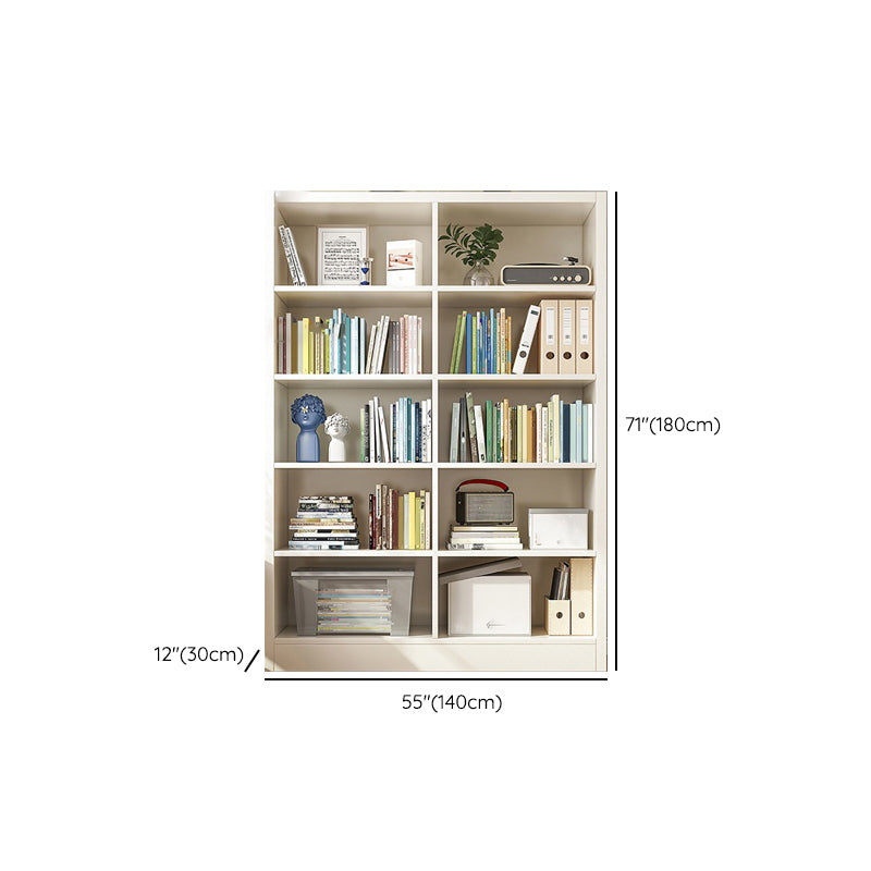 Closed Back Standard Bookcase Scandinavian Engineered Wood Bookshelf