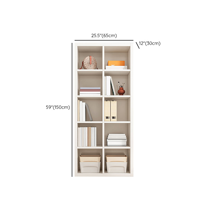 Closed Back Standard Bookcase Scandinavian Engineered Wood Bookshelf