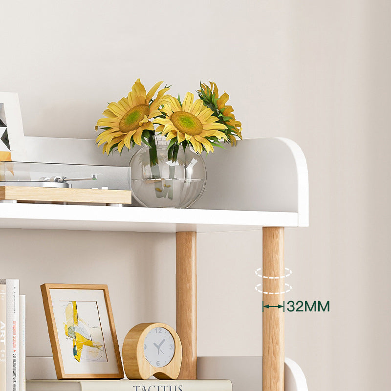 Scandinavian Standard Bookshelf Open Back Engineered Wood Bookcase