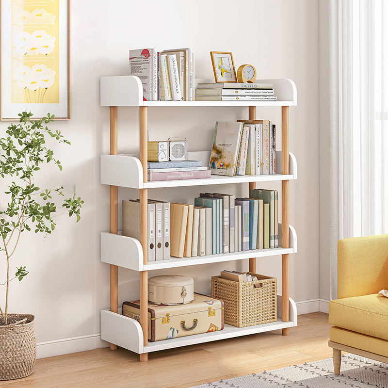 Scandinavian Standard Bookshelf Open Back Engineered Wood Bookcase
