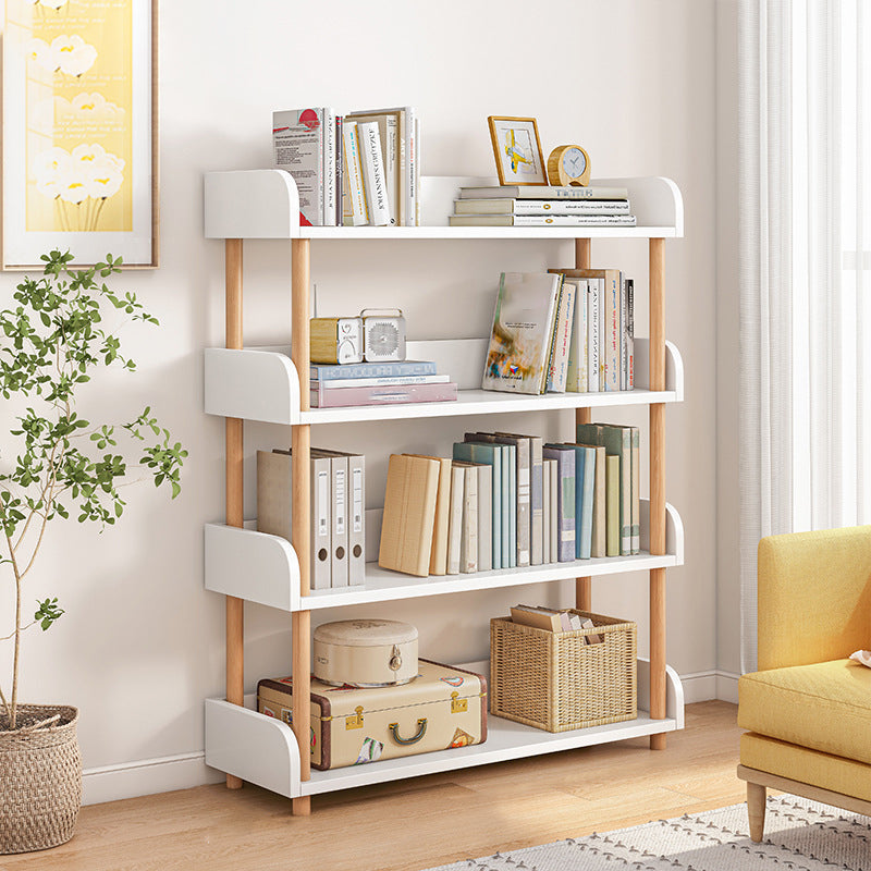 Scandinavian Standard Bookshelf Open Back Engineered Wood Bookcase