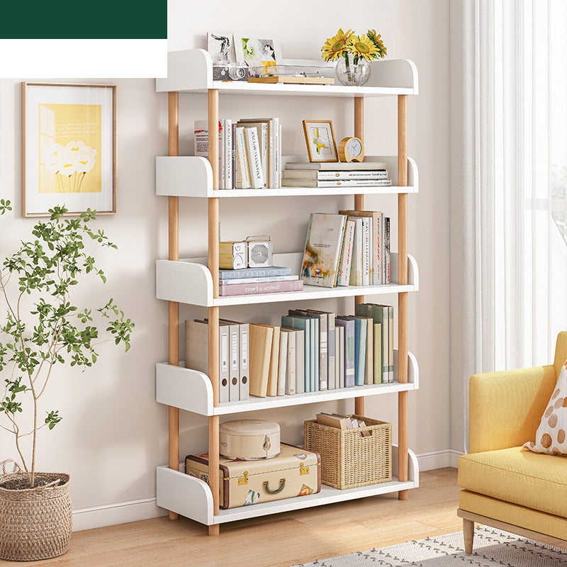 Scandinavian Standard Bookshelf Open Back Engineered Wood Bookcase