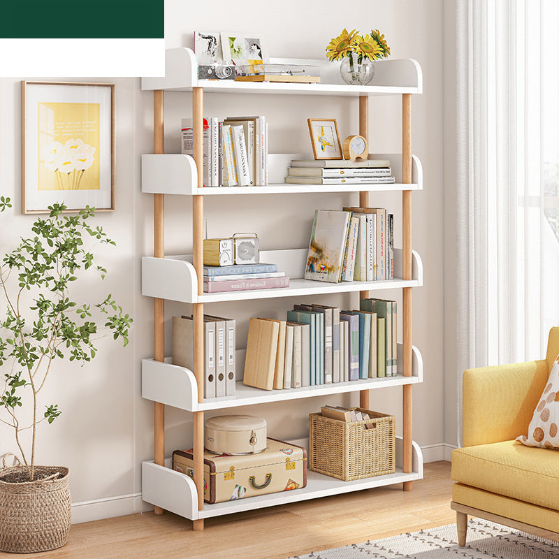 Scandinavian Standard Bookshelf Open Back Engineered Wood Bookcase