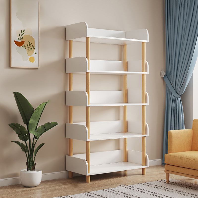 Scandinavian Standard Bookshelf Open Back Engineered Wood Bookcase