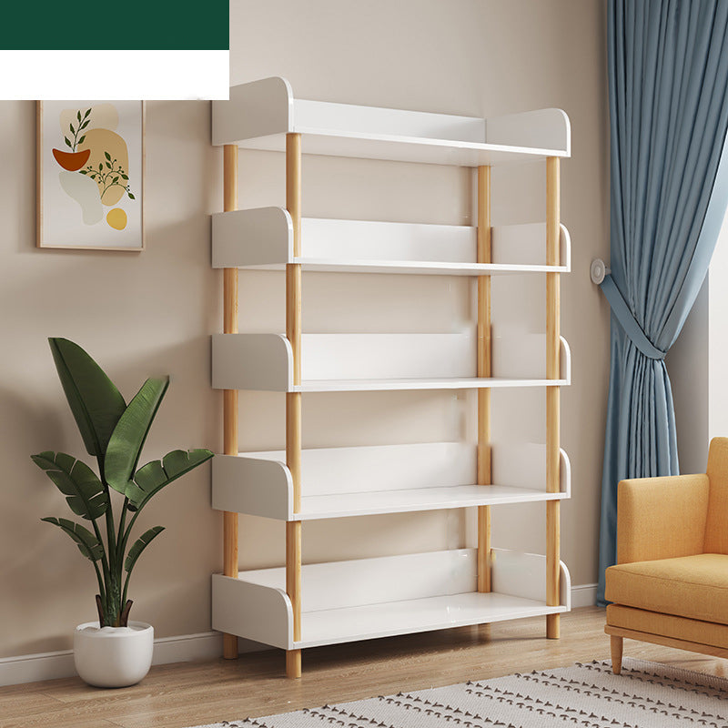 Scandinavian Standard Bookshelf Open Back Engineered Wood Bookcase