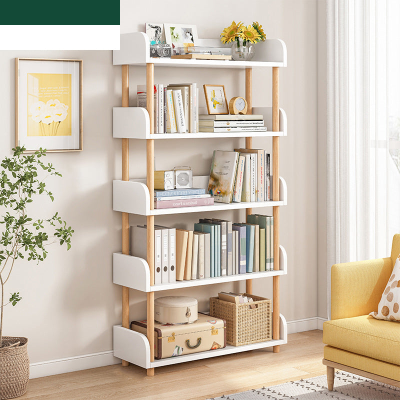 Scandinavian Standard Bookshelf Open Back Engineered Wood Bookcase