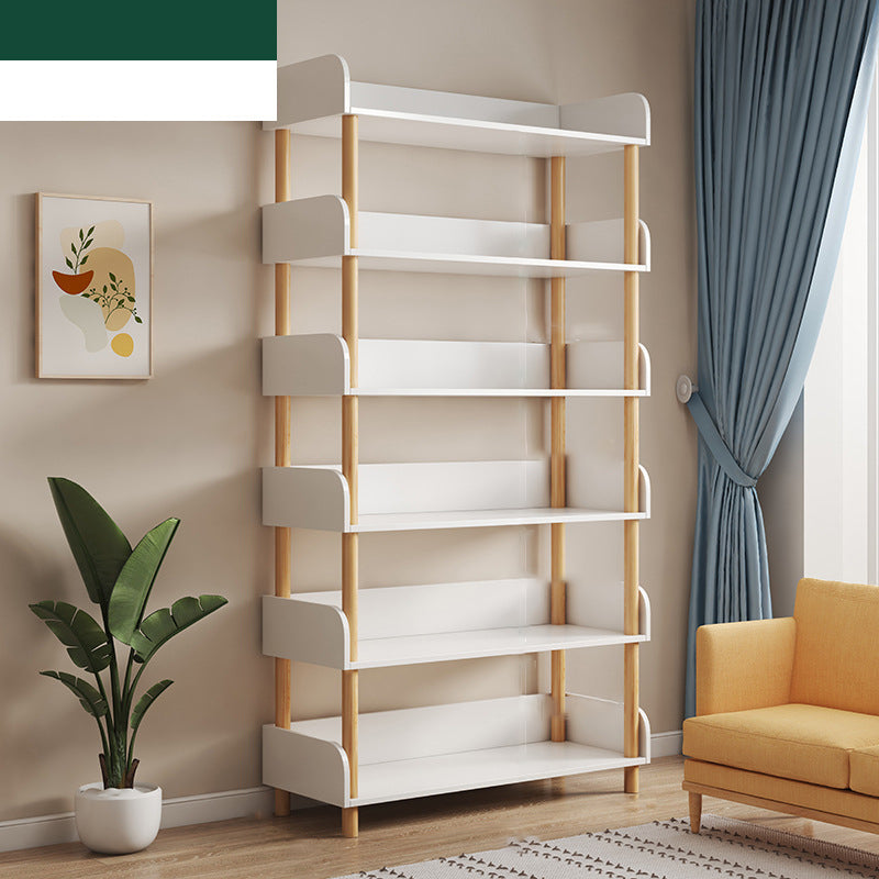 Scandinavian Standard Bookshelf Open Back Engineered Wood Bookcase