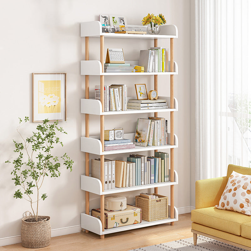 Scandinavian Standard Bookshelf Open Back Engineered Wood Bookcase