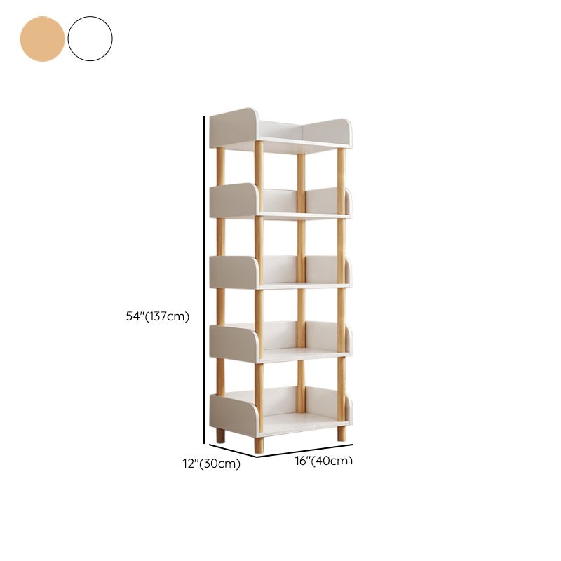 Scandinavian Standard Bookshelf Open Back Engineered Wood Bookcase