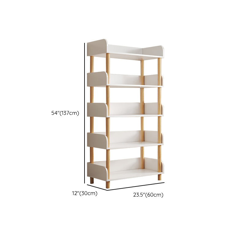 Scandinavian Standard Bookshelf Open Back Engineered Wood Bookcase