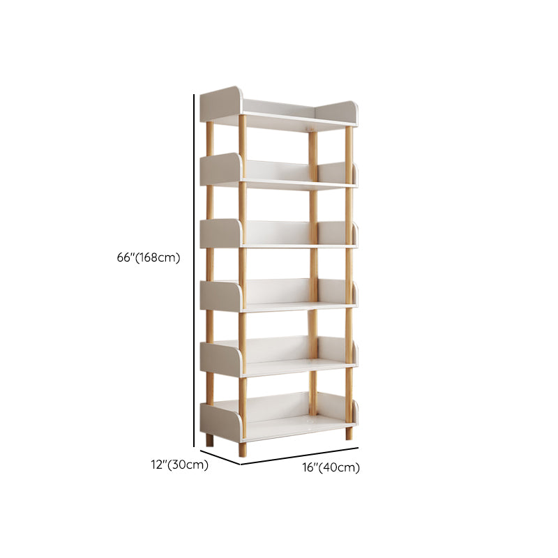 Scandinavian Standard Bookshelf Open Back Engineered Wood Bookcase