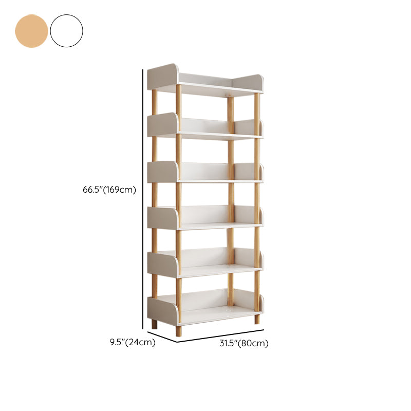 Scandinavian Standard Bookshelf Open Back Engineered Wood Bookcase