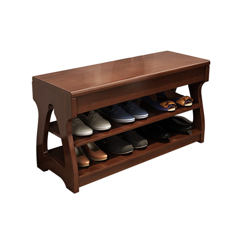 Modern Entryway Bench Wooden Seating Bench with Shoe Storage , 12" Width