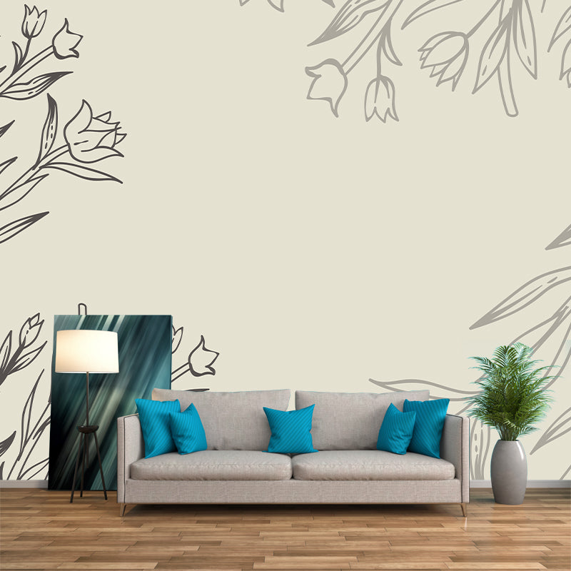 Minimalism Illustration Wall Mural Wallpaper Sitting Room Wall Mural