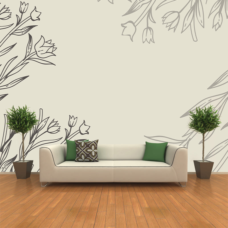 Minimalism Illustration Wall Mural Wallpaper Sitting Room Wall Mural