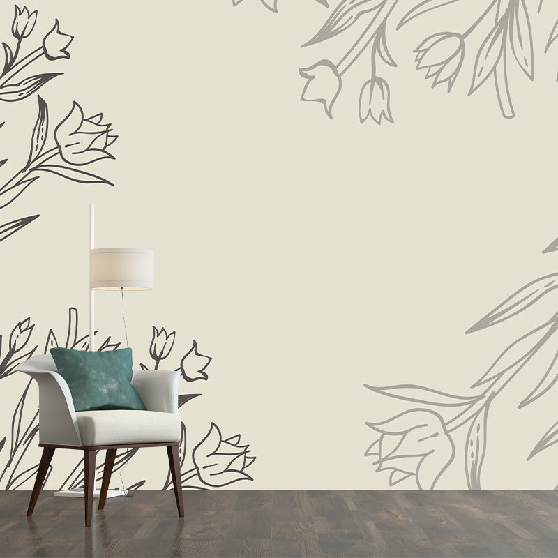 Minimalism Illustration Wall Mural Wallpaper Sitting Room Wall Mural