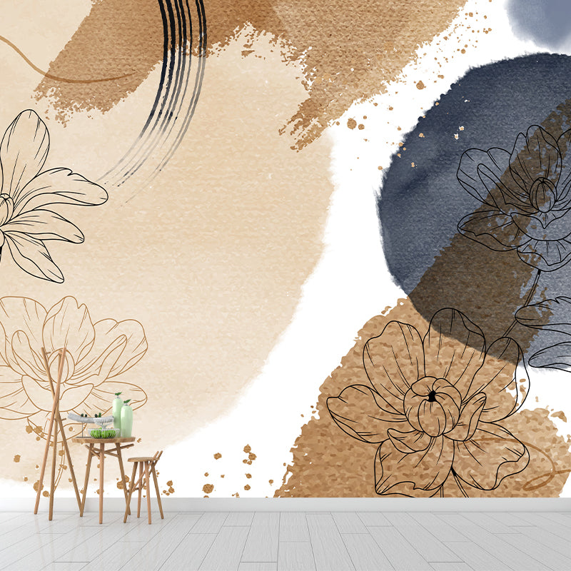 Minimalism Illustration Wall Mural Wallpaper Sitting Room Wall Mural