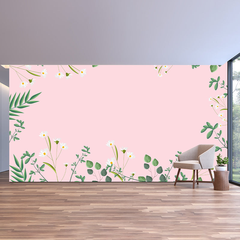 Illustration Environment Friendly Mural Wallpaper Plant Pattern Living Room Wall Mural