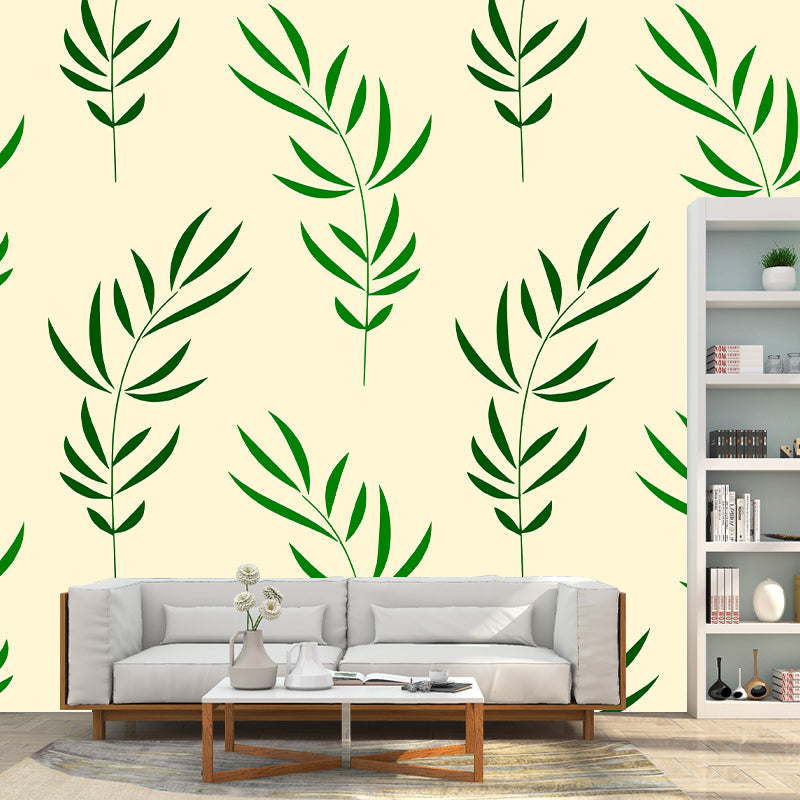 Illustration Environment Friendly Mural Wallpaper Plant Pattern Living Room Wall Mural