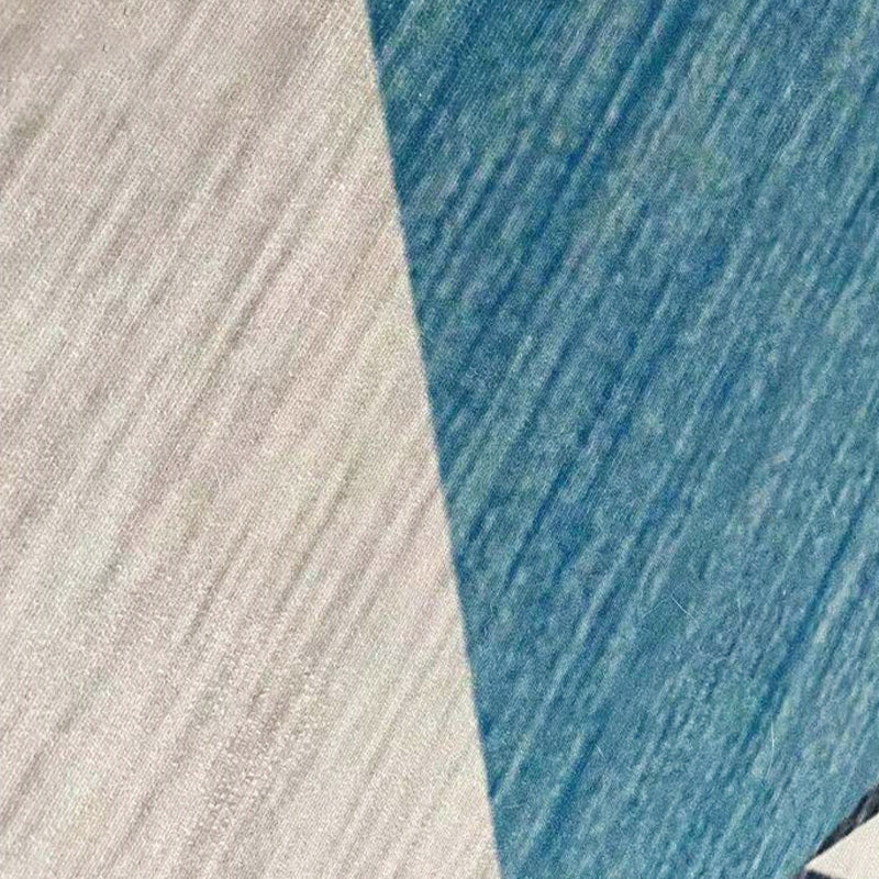 White Modern Rug Geometric Polyester Rug Washable Rug for Home Decor