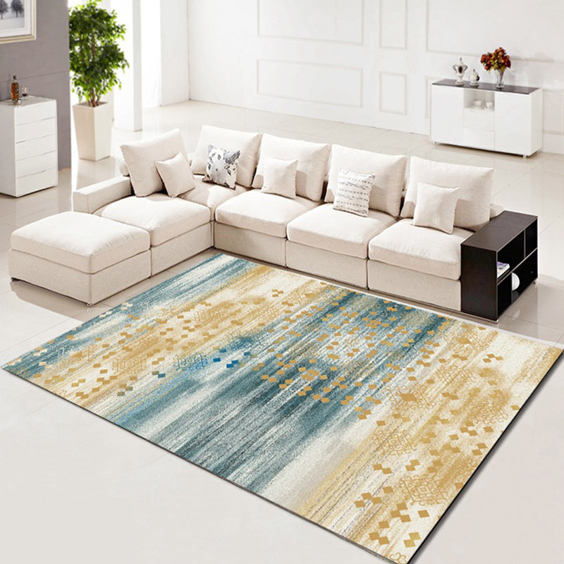 Modern Beige Rug Polyester Graphic Indoor Rug Washable Rug for Home Decor