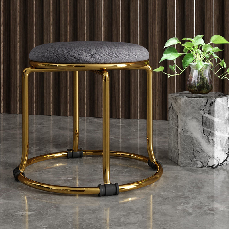 Fabric Standard Stool Modern Style Simple Household Round Stool