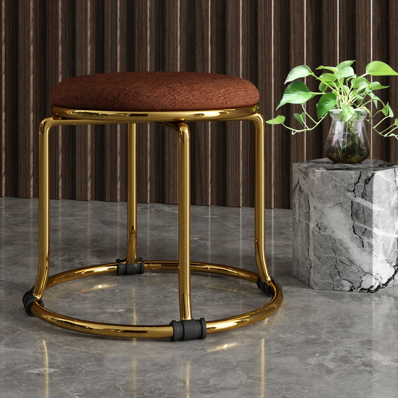 Fabric Standard Stool Modern Style Simple Household Round Stool