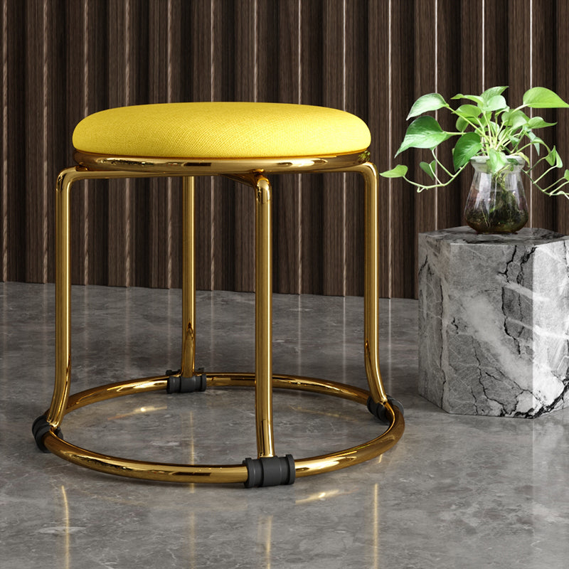 Fabric Standard Stool Modern Style Simple Household Round Stool